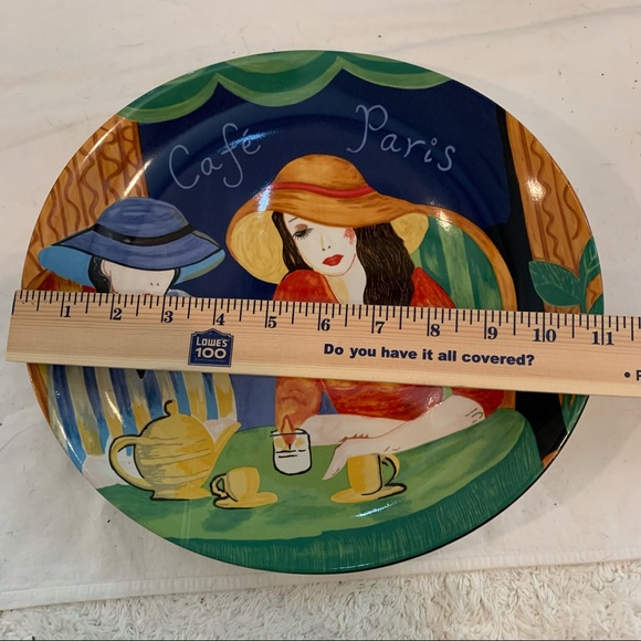 Sango Cafe Paris vintage 1994 ceramic dinner or serving plate. Size 11” - Picture 3 of 5
